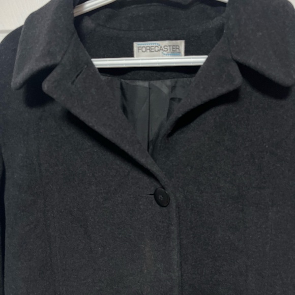 Vtg Forecaster of Boston 80 Wool Button Winter Fall Coat Jacket Women's Black 10 - Picture 3 of 11